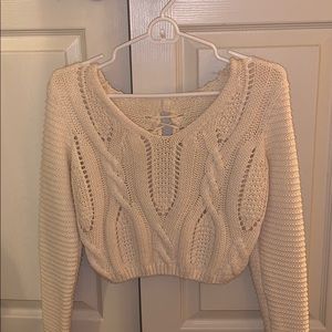 Knitted crop sweater